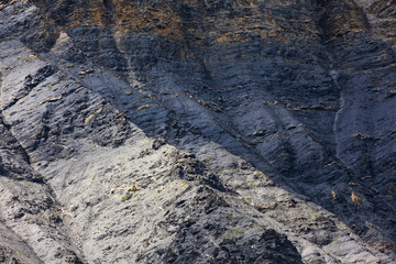 Détail de roche et d'érosion d'une montagne du Mercantour