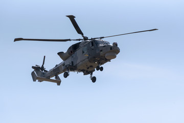 Fototapeta na wymiar Military helecopter in flight