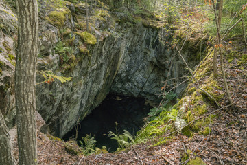 Water filled mining hole