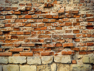 Texture of ancient destruction wall