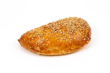 Closeup of italian small calzone pizza