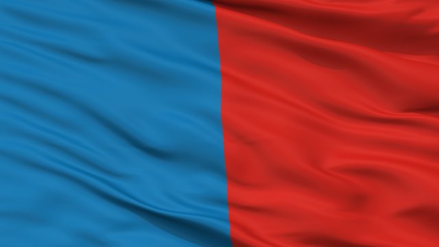 Narbona City Flag, Country France, Closeup View