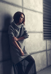 Autumn fashion woman portrait