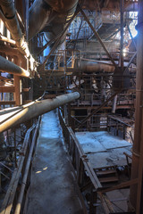 Metal constructions of old factory