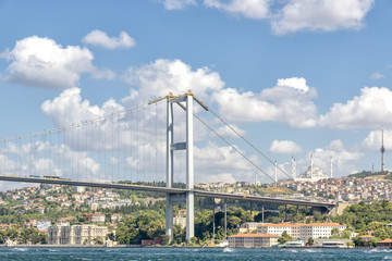 Obraz premium Bosphorus Bridge (15th July Martyrs' Bridge), Istanbul, Turkey