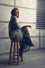 Autumn fashion woman portrait