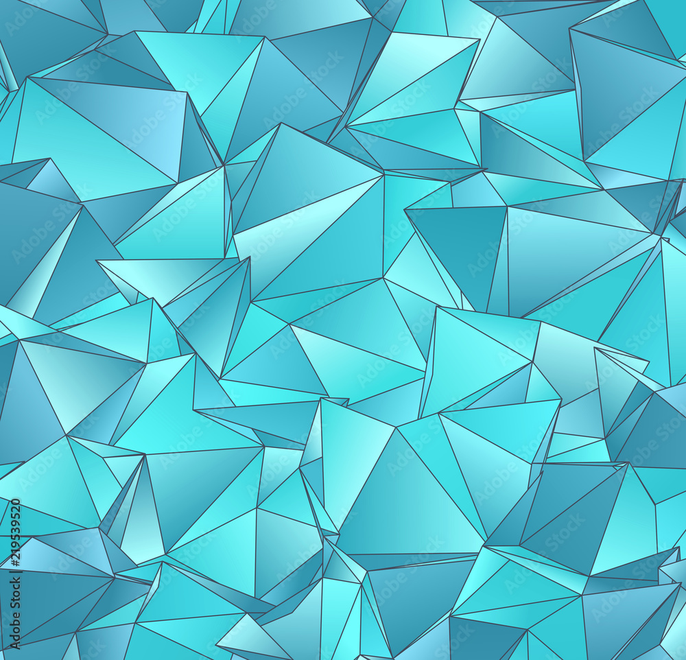 Wall mural triangular 3d, modern background