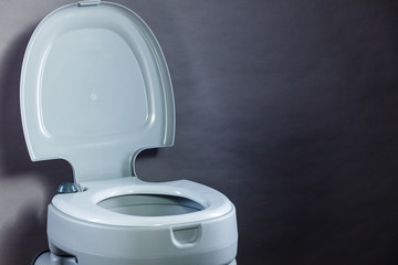 Open toilet bowl