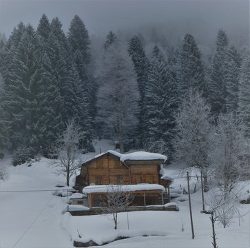 Woodden Houses of Kackar mountains National Park, Rize, Turkey