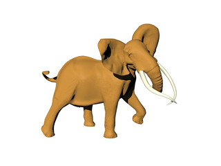 Elefantenbulle mit großen Stoßzähnen