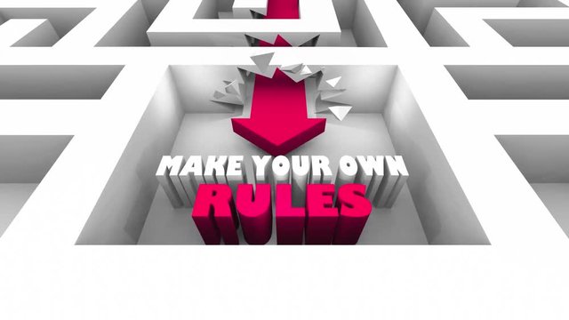 Make Your Own Rules Play Game to Win Maze 3d Animation