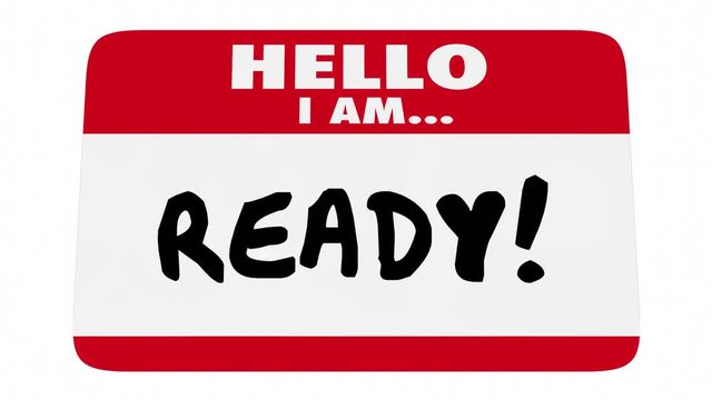 Hello I Am Ready Prepared Name Tag 3d Animation
