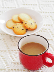 カフェオレとクッキー