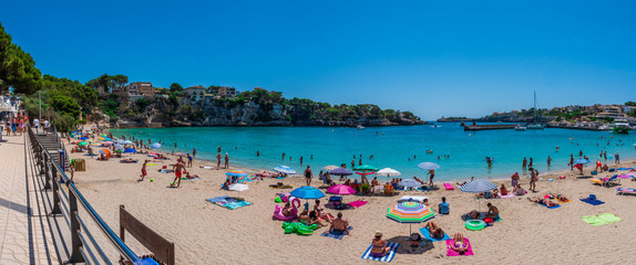 Obraz premium Beach harbor and houses of Porto Cristo Mallorca