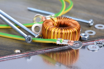 Copper coil electronics industry component