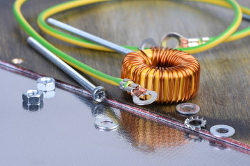 Copper coil electronics industry component