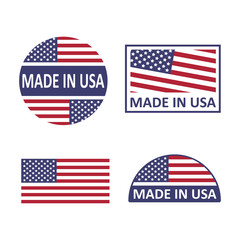 Made in USA set on a white background
