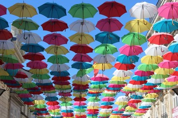Fototapeta na wymiar Summer umbrellas