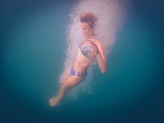 Dans l'eau