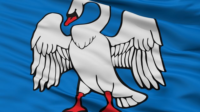 Jonava City Flag, Country Lithuania, Closeup View