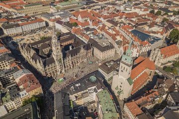 Obraz premium Aerial view of city center of Munich