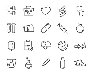 set of health icons