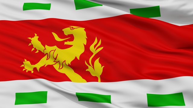 Barendrecht City Flag, Country Netherlands, Closeup View