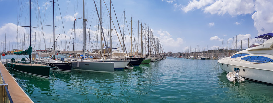 Palma De Mallorca City And Harbor Castle
