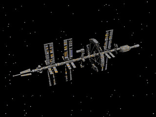 Raumstation im Weltraum