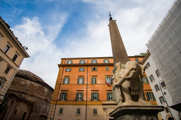 Elephant obelisk at Minerva square in Rome