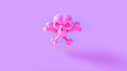Pink Skull and Crossbones