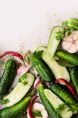 Traditional cucumber in marinade