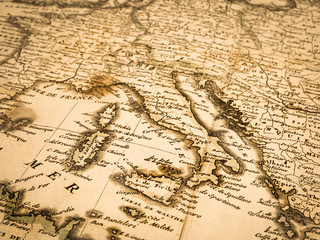 古地図　イタリア半島