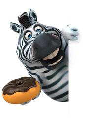 Fun zebra - 3D Illustration