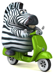 Fun zebra - 3D Illustration