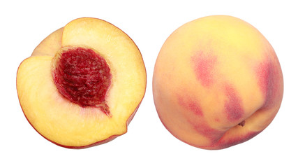 Peach p. persica whole half, top