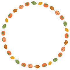 柿のフレーム　丸