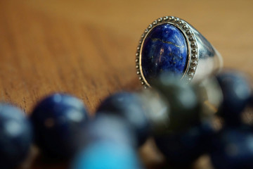 lapis, lazuli, valued lucky stone ring and produce many kind of beautiful accessories for beauty and strong believe of luck and wealth