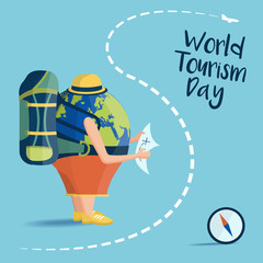 Vector Illustration on the theme World Tourism
