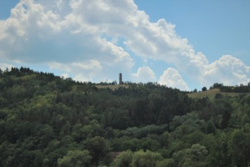 observation tower above orlik and kamyk