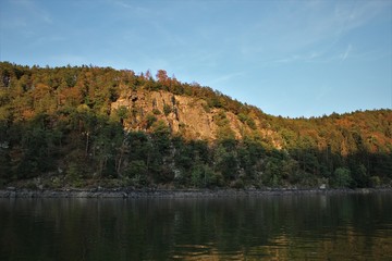 jickovice rocks on orlik dam in south bohemia