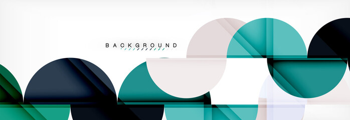 Circle modern geometrical abstract background illustration