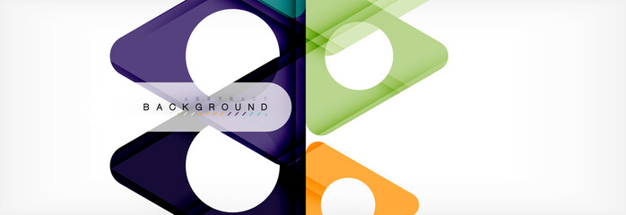 Geometric background, circles and triangles shapes banner. Illustration for business brochure or flyer, presentation and web design layout