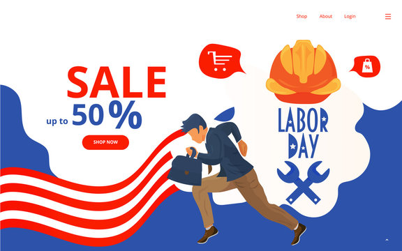 Vector illustration for Labor Day: banner, flyer or sign for Labor Day Sale.