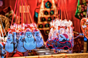Sweet Gingerbread at Night Christmas Market at Gendarmenmarkt Berlin Germany