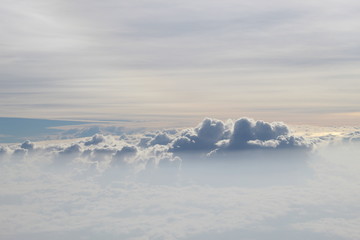 Fototapeta na wymiar Just above the clouds