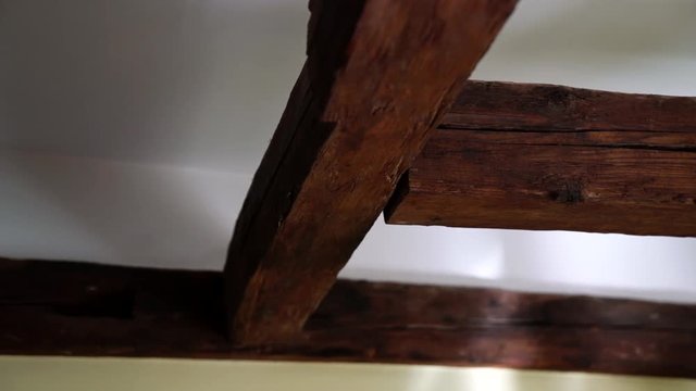 timber construction in a old house