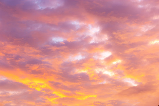 Beautiful evening sunset sky for background © JU.STOCKER