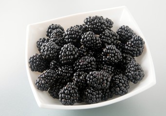 tasty,sweet blackberries in pot