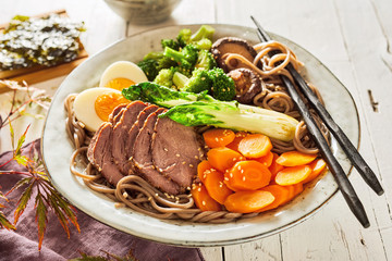 Delicious sliced Japanese stewed pork
